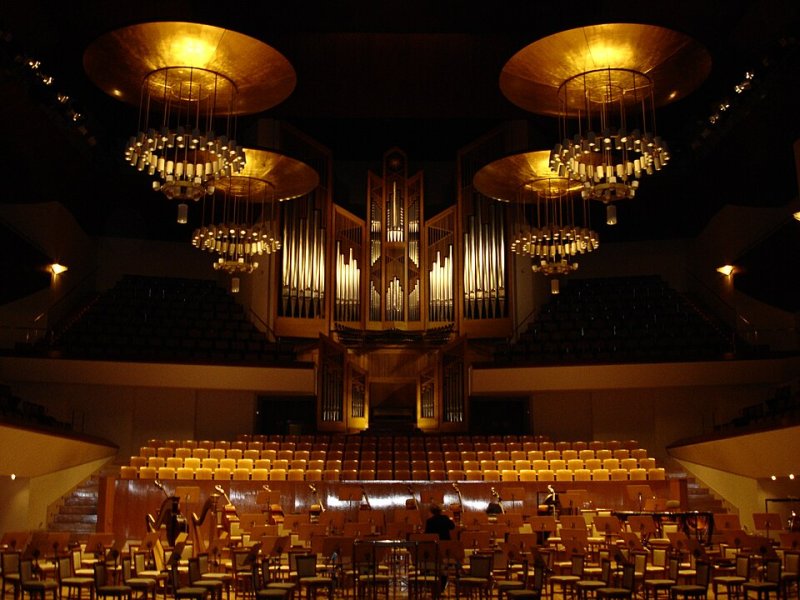 Vista principal del teatro Auditorio Nacional de Música de Madrid - Sala Sinfónica ubicado en Madrid. Espacio cultural para eventos y espectáculos