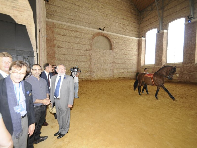 Vista principal del teatro Caballerizas Reales ubicado en Córdoba. Espacio cultural para eventos y espectáculos