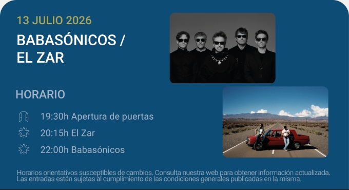 Babasónicos / El Zar - Noches del Botánico 2026