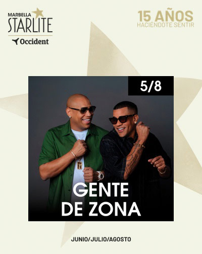 Cartel del evento Gente de Zona - Starlite Occident 2026