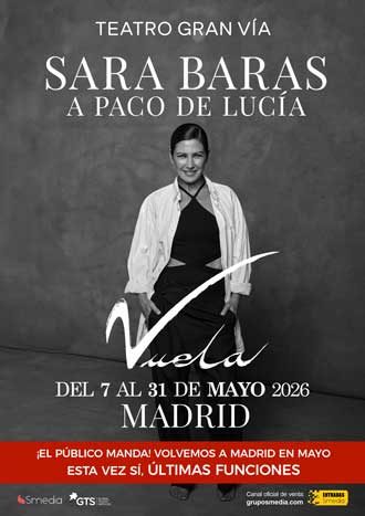 Cartel de Sara Baras - Vuela 2026 - Danza en Teatro Gran Vía