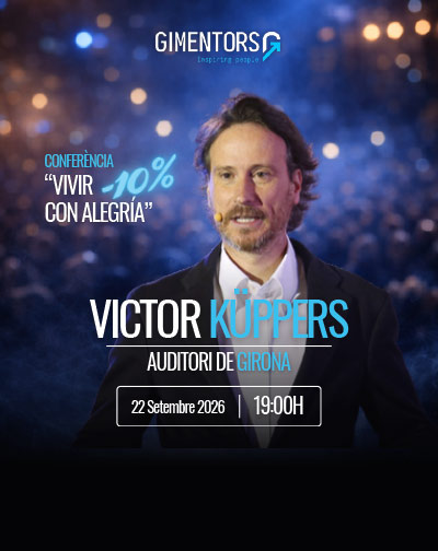 Cartel de Victor Küppers - Ponencia 100% Solidaria - Gimentors - Conferencias en Auditori de Girona - Sala Montsalvatge