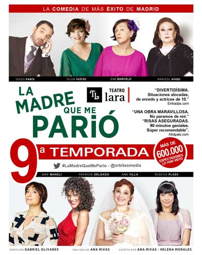 Cartel de La madre que me parió - Comedia en Teatro Lara - Sala Cándido Lara