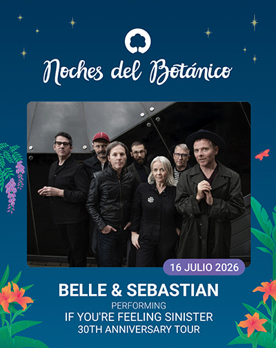 Cartel y póster de Belle & Sebastian - Noches del Botánico 2026, obra de Otros en Real Jardín Botánico Alfonso XIII, Madrid
