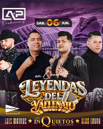 Leyendas del Vallenato: Luis Mateus, Los Inquietos del Vallenato & Alan Lover