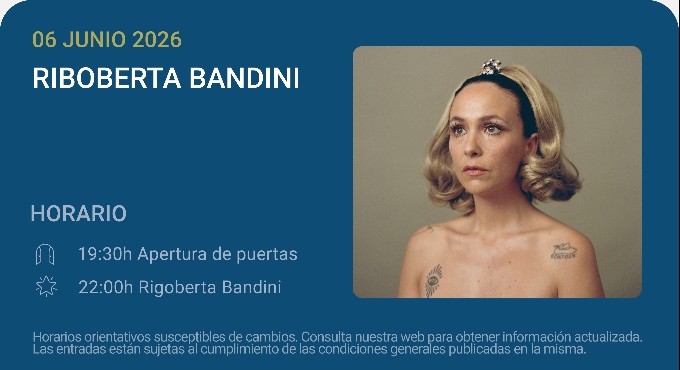 Cartel de Rigoberta Bandini - Noches del BotÃ¡nico 2026 - Madrid - Otros en Real JardÃ­n BotÃ¡nico Alfonso XIII