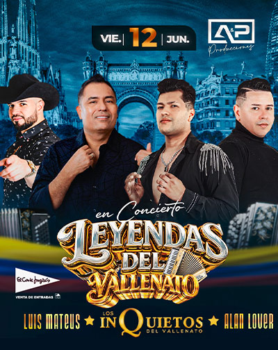 Cartel de Leyendas del Vallenato - Barcelona - Otros en Sala Atlantic