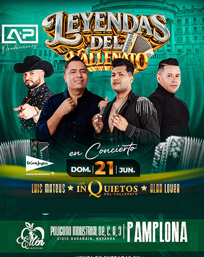 Imagen de Leyendas del Vallenato - Barañain - Otros en Discoteca EdÃ©n Pamplona