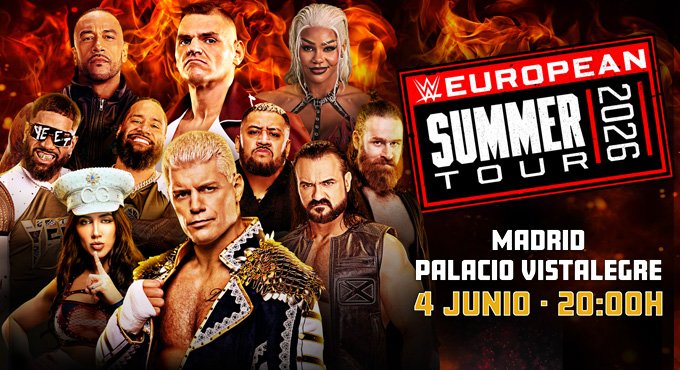 Cartel de WWE European Summer Tour - Otros en Palacio Vistalegre