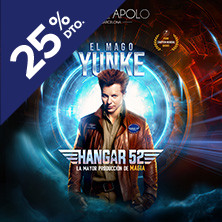Cartel de El Mago Yunke - Hangar 52 - Barcelona - 8A en Teatre Apolo Barcelona