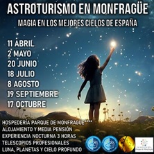 Cartel de Astroturismo Monfragüe - 1A en Hospedería Parque de Monfragüe