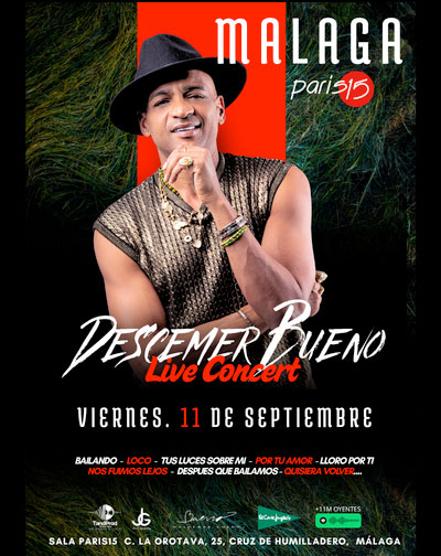 Cartel de Descemer Bueno - Otros en Sala ParÃ­s 15