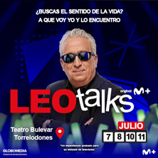 Cartel de Leo Talks: ¿Buscas el sentido a la vida? A que voy yo y lo encuentro - Comedia en Teatro Bulevar Torrelodones