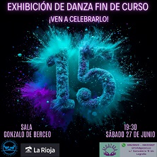 Cartel de Exhibición de danza de fin de curso - Exposiciones en Sala Gonzalo de Berceo