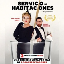 Cartel de Servicio de habitaciones - Axel Hotel Madrid - Comedia en Axel Hotel Madrid