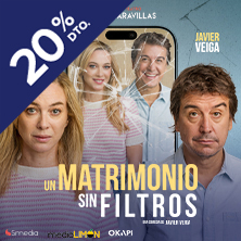 Cartel de Un matrimonio sin filtros - Madrid - Comedia en Teatro Maravillas