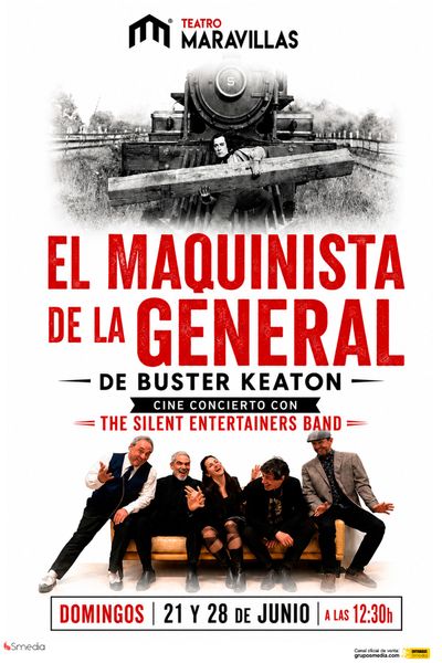 Cartel de El Maquinista de la General de Buster Keaton - The Silent Entertainers Band - Otros en Teatro Maravillas