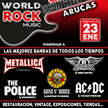 Cartel de World Rock Music 2027 - Arucas - Festivales de música en Polideportivo de Arucas