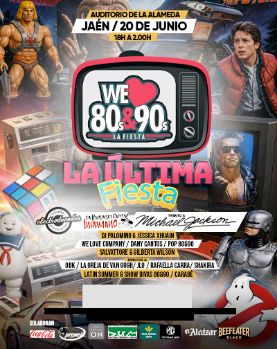 Cartel de We Love 80 & 90 La Ultima Fiesta - Otros en Auditorio Municipal La Alameda