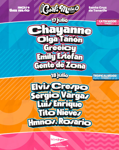 Cartel de Tenerife Cook Music Fest- Abono - Otros en Puerto de Santa Cruz de Tenerife.