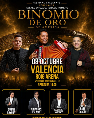 Cartel de Festival Vallenato - Binomio de Oro de América - Otros en Roig Arena