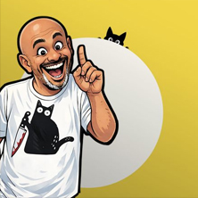Cartel de ¡Pero cómo voy a ser racista, si mi gato es negro! - Espacio Gran Vía - Monólogos en Espacio Gran Vía