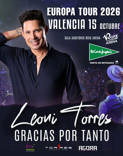 Cartel de Leoni Torres - Gracias por Tanto 2026 - Valencia - Otros en Roig Arena
