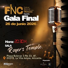 Cartel de Festival Internacional de la Canción - Festivales en Sala Roger's Temple