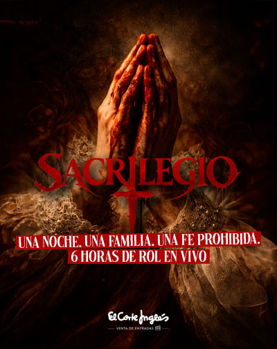 Cartel de Hasta el Amanecer - Sacrilegio - Teatro en Campo de Airsoft El Cortijo