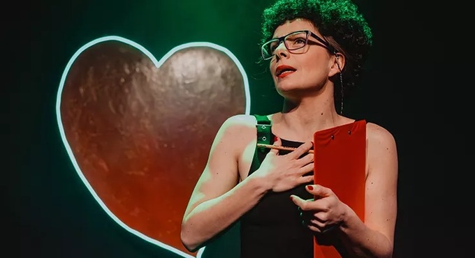 Cartel de Corazón en Rebajas - Comedia en La Escalera de Jacob. Sala Teatro