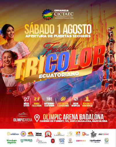 Cartel de Festival Tricolor Ecuatoriano - Pop en Olimpic Arena Badalona