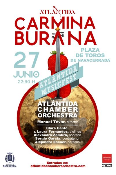 Cartel de Carmina Burana - Atlantida Musicfest - Otros en Plaza de Toros de Navacerrada