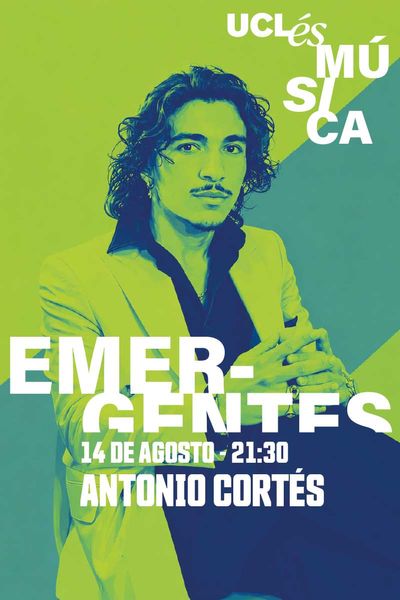 Cartel de Antonio Cortés - Cante Flamenco y guitarra de Manuel Herrera - Uclés Música Emer-gentes - Flamenco en Monasterio de Uclés