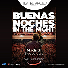 Cartel de Facu Díaz – Buenas noches in the night - Barcelona - Monólogos en Teatre Apolo Barcelona