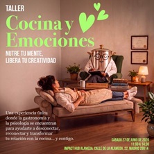Cartel de Taller: Cocina y Emociones - Otros en Impact Hub Alameda (coworking)