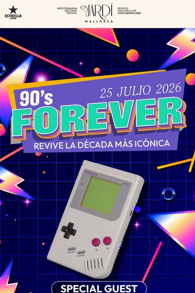 Cartel de 90’S Forever - Es Jardí - Pop en Mallorca Live Occident