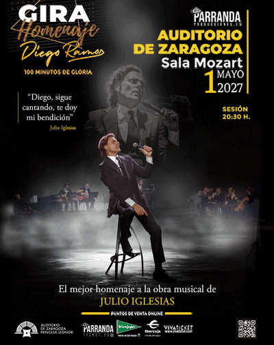 Cartel de Diego Ramos: Homenaje a Julio Iglesias - Pop en AUDITORIO ZARAGOZA