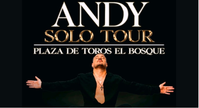 Cartel de Andy - Solo Tour - Alforque - Pop en Plaza de Toros El Bosque