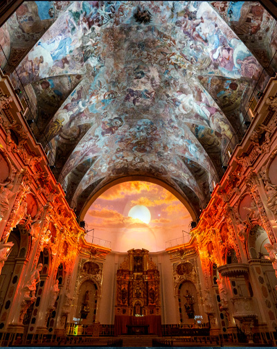 Cartel de Visita Iglesia de los Santos Juanes de Valencia - Exposiciones en Real Parroquia de Los Santos Juanes