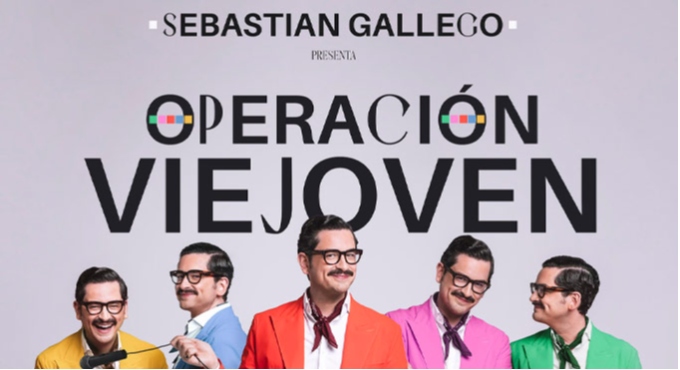 Cartel de Sebastián Gallego - Operación Viejoven - Córdoba - Comedia en Teatro El Brillante