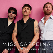 Cartel de Miss Caffeína - "Detroit" X Aniversario - Pop en Sala La Riviera