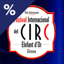 Cartel de 15è Aniversari - Festival Internacional del Circ Elefant d'Or - Circo en Gran Carpa Camp de Mart