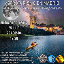 Cartel de Kayak y Astronomía - BUITRAGO DE LOZOYA - Otros en Aventura Sierra Norte