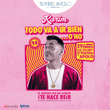 Cartel de Karim - Todo va ir bien ... o no - Comedia en Teatre Apolo Barcelona