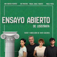 Cartel de Ensayo abierto - Comedia en Teatro Arlequín Gran Vía