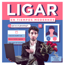 Cartel de Ligar en tiempos modernos - Javi Bueno - Sevilla - Monólogos en Cuatro Gatos