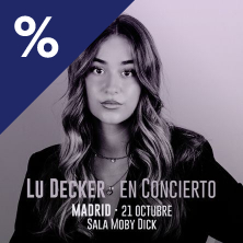 Cartel de Lu Decker - Pop en Moby Dick