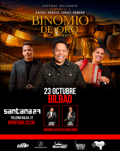 Cartel de Festival vallenato - Binomio de Oro - Pop en Sala Santana 27