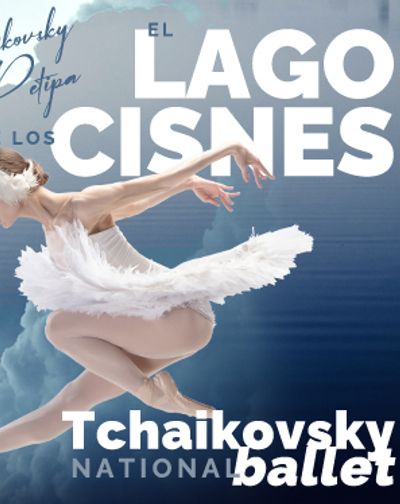 Cartel de El Lago de los Cisnes - Tchaikovsky National Ballet - Danza en Palacio de Ferias y Congresos de Málaga