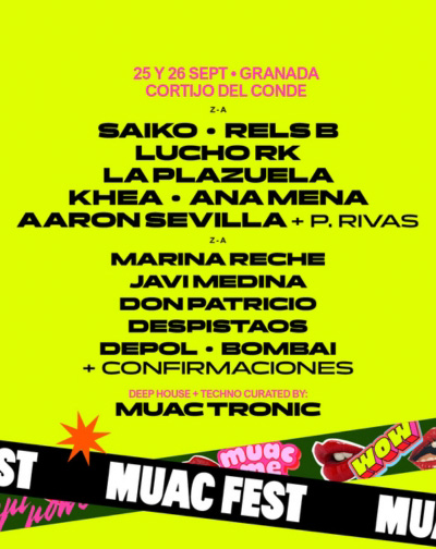 Cartel de MUAC FEST - Granada - Pop en El Cortijo del Conde
